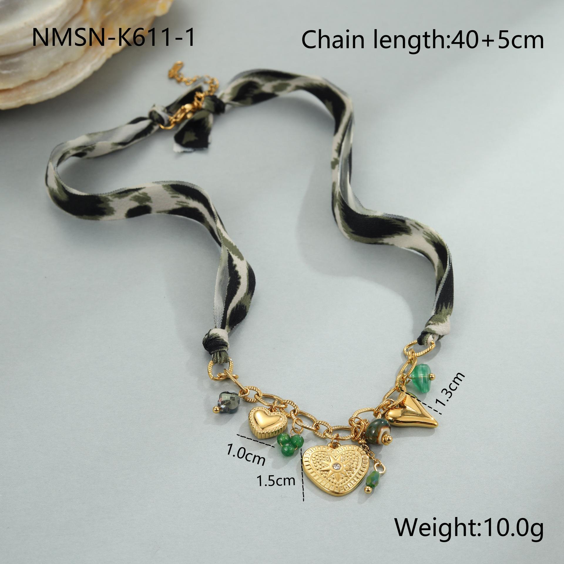GEMCHIC Women s Bohemian Leopard Print Sun Moon Heart Beaded Stainless Steel Pendant Necklace