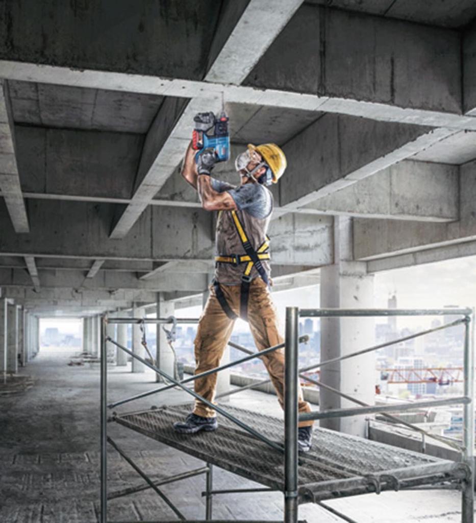 Bosch Professional SDS Plus 18V Cordless Hammer Drill X Carrying Case (5.0Ah 2, Charger, Included) GBH18V-20