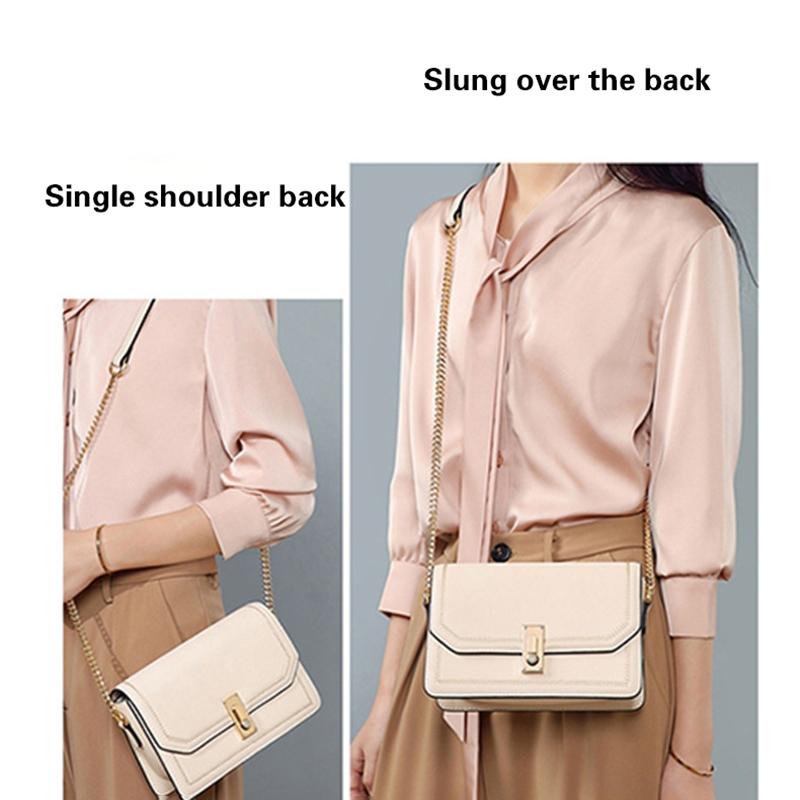 120Cm Replacement Shoulder Strap Crossbody Bag Belt  Pu Leather Handle With Metal Chains Bag Replacement Accessories