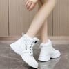 Sneakers Women Casual High Shoes Womens Winter Plush Lined Warm Shoes Thick Lace Up Sports Shoes