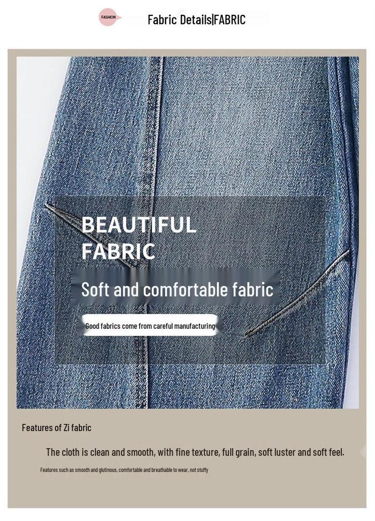 Autumn 2026 Girls' Baggy Wide-Leg Jeans - Casual, Stylish, and Comfortable for Medium and Large Kids