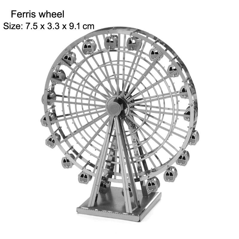 World Architecture 3D Metal Puzzle  Tower Model Diy Laser Cut Jigsaw Model For Adult Kid Educational Toys Desktop Decoration
