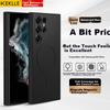 Phone Case for Samsung S22 Ultra, Cloud-Feel Silicone Magnetic Full-Coverage Soft Case Protective Cover, Midnight Black