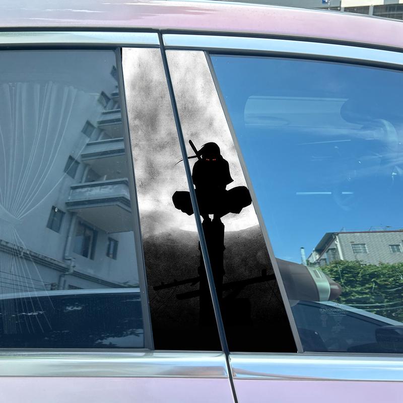 Anime Cool Eyes Car Stickers Auto B Pillar Waterproof Decor Cover Scratches Car Doors Pillar Decals