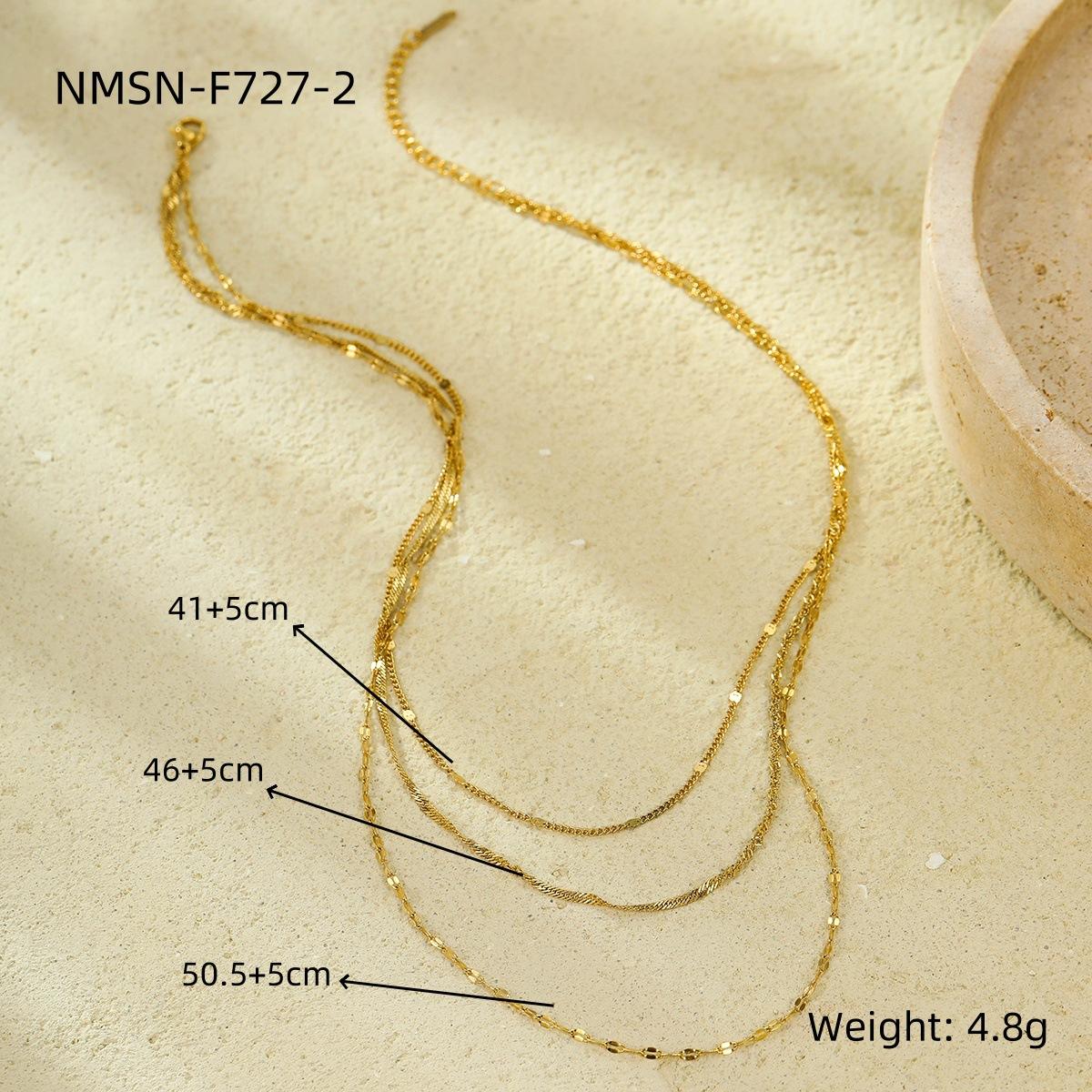 GEMCHIC Women s 18K Gold Plated Stainless Steel Layered Chain Necklace Fashion Layered Choker Trendy Jewelry