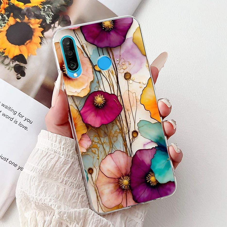 For Huawei P30 Lite Case Cool Dragon Pattern Cover Clear Silicone Soft Slim Phone Case For Huawei P30 Pro P 30 Lite P30Lite Bags