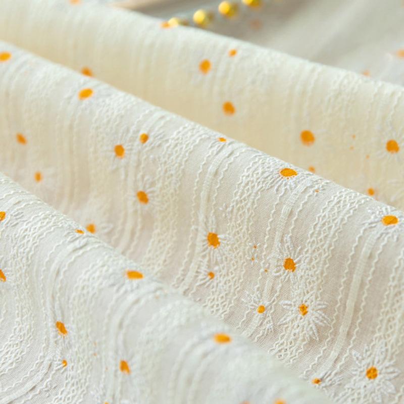 Korean Style Small Daisy Cotton Floral Tablecloth,Tea Table Decoration,Rectangle Table Cover For Kitchen Wedding Dining Room