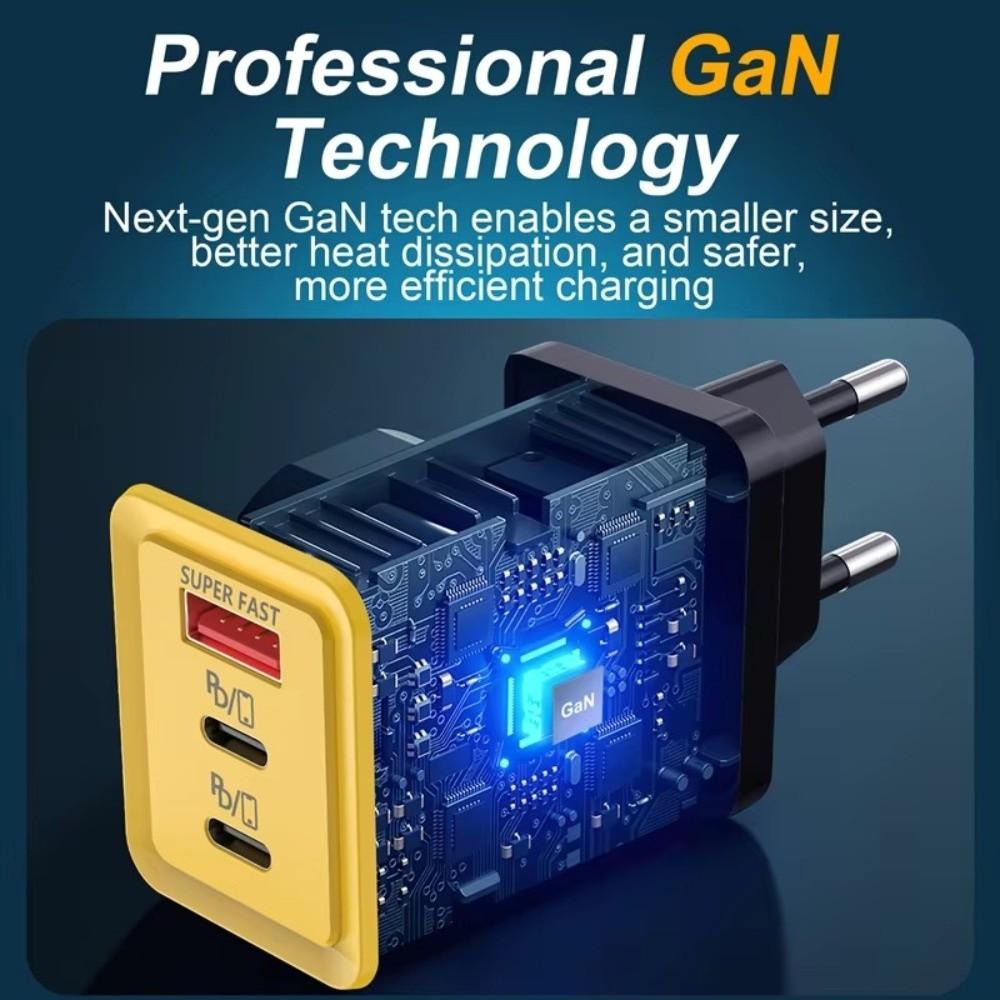 Fast Charging Phone Charger Adapter USB+PD Multi-Port Charger for Huawei/Xiaomi/Samsung