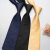 Men'S Polyester Silk Jacquard Business Tie, Solid Color Flower Casual High-End Tie