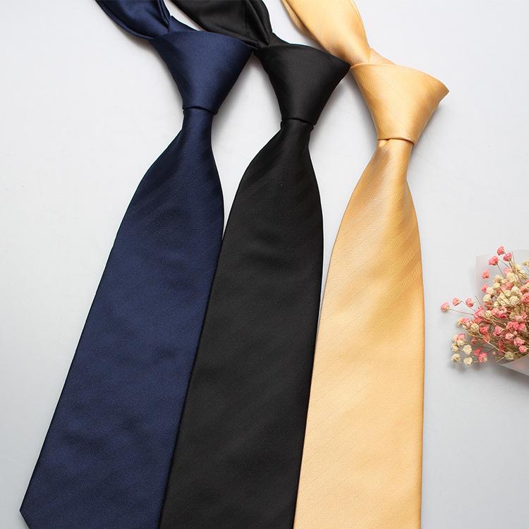 Men'S Polyester Silk Jacquard Business Tie, Solid Color Flower Casual High-End Tie
