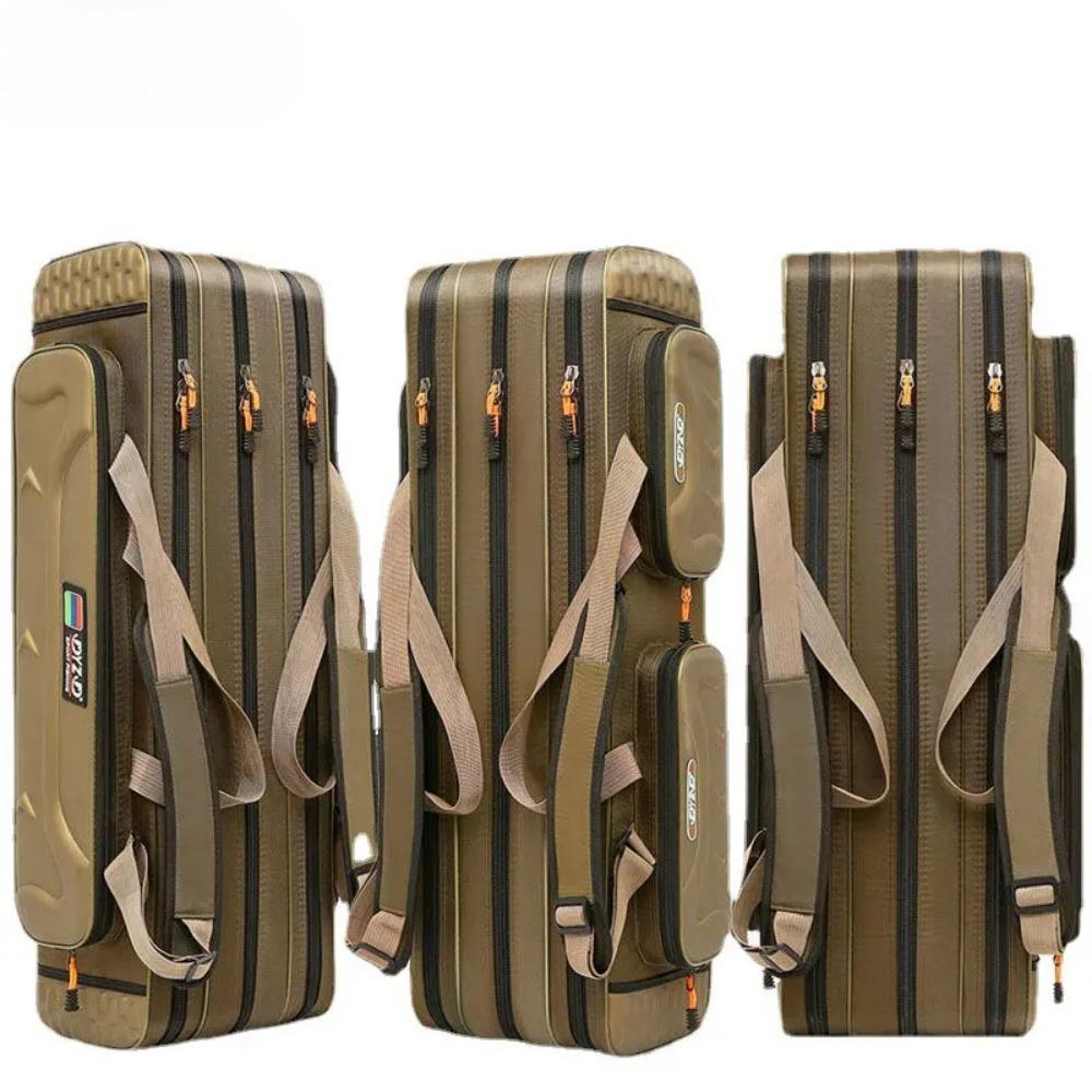 Multifunkční pevná taška na pruty s přívlačovým navijákem 2/3/4 vrstvy 80-130cm 1680D Oxford pouzdro pro venkovní lov a skladování