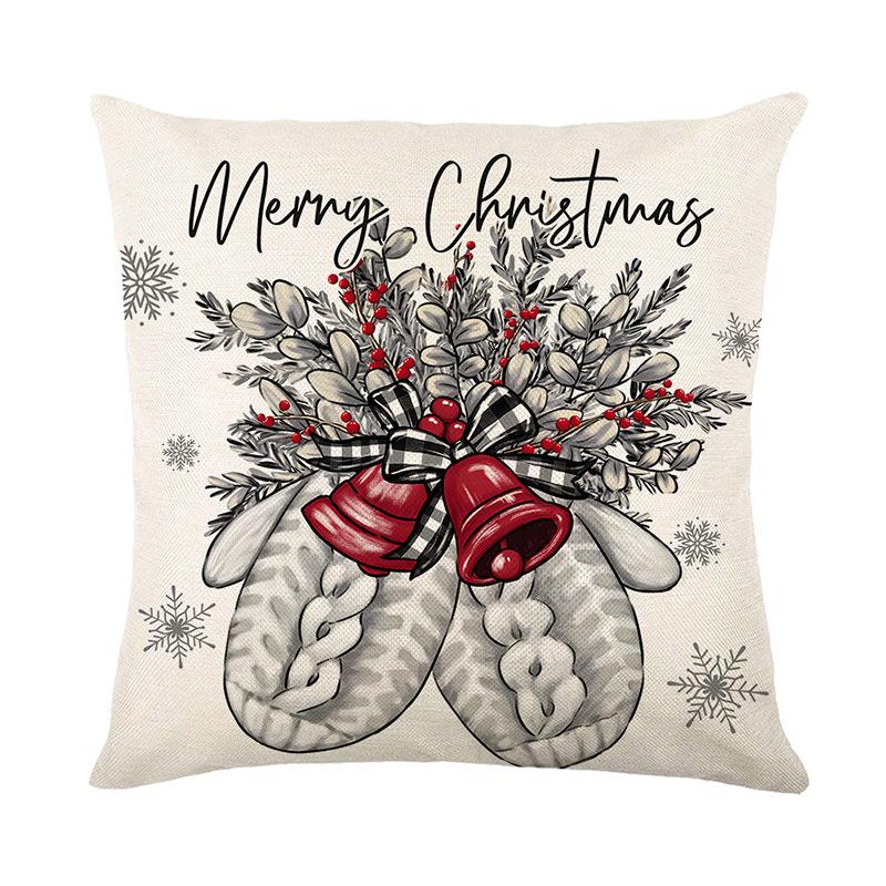 Neuer weihnachtlicher Dekokissenbezug Polyester bedruckt Sofakissenbezug Heimkissenbezug