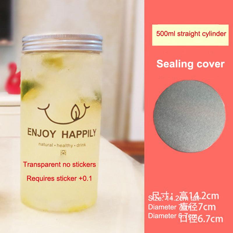 500ml Portable Fruit Juice Cold Brewed Tea Bottle Transparent Plastic Beverage Bottle Disposable Milk Tea Bottle