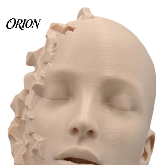 Contemporary Aesthetic Desk Ornament Abstract Broken Face Art Sculpture, Nordic Minimalist Plastic Statue, 3D Printed Geometric Statue Deconstructive