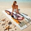 1PC Custom Name Pet Portrait Beach Towel Highly Absorbent And Sand-Resistant Towel for Swimming, Pool, Yoga, And Travel Lightweight