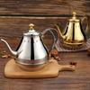 DECHOUS Gooseneck Stainless Steel Tea Kettle 1.8L, Golden, Perfect for Pour-Over Coffee & Tea, Stovetop Use