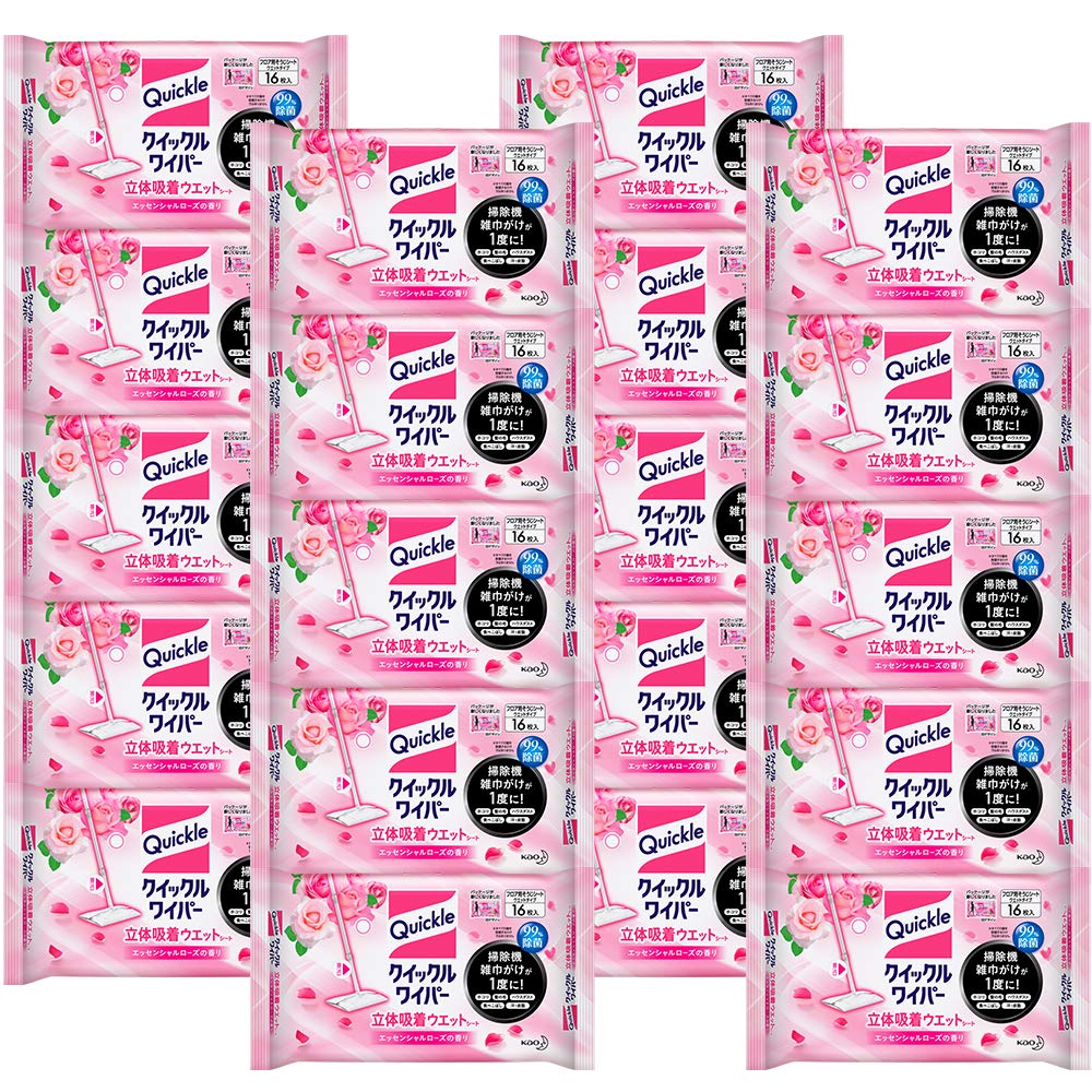 

Quickle Салфетки для мытья пола 3D-адсорбция Влажные Роза 16 листов x 20 упаковок [Продажа ящиком] Инструмент, Салфетки, Аромат,