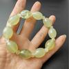 Unisex Ice-Transparent Xiu Jade Beaded Bracelet, High-Quality, Size 14×18, Ideal for DIY Jewelry