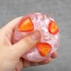 Sound Effects Strawberry Squeeze Ball Crunchy TPR Fidget Toy Strawberry Pinch  Home Decoration