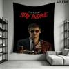 Fight Club Wall Tapestry Aesthetic Wall Hanging Printed Fabric Blanket Decorative Tapestries for Bedroom Living Room Home Decor