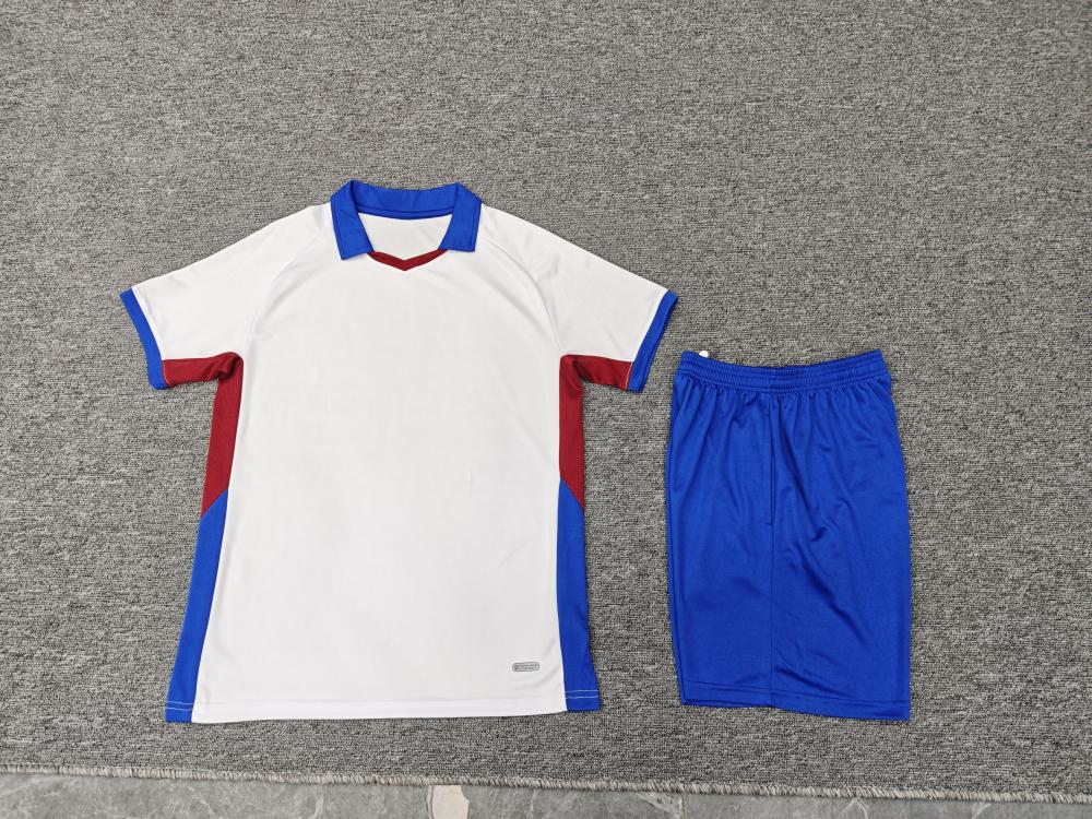 Collared football jersey set, men s printed student football set, club competition jersey, quick-dry training wear 2xs