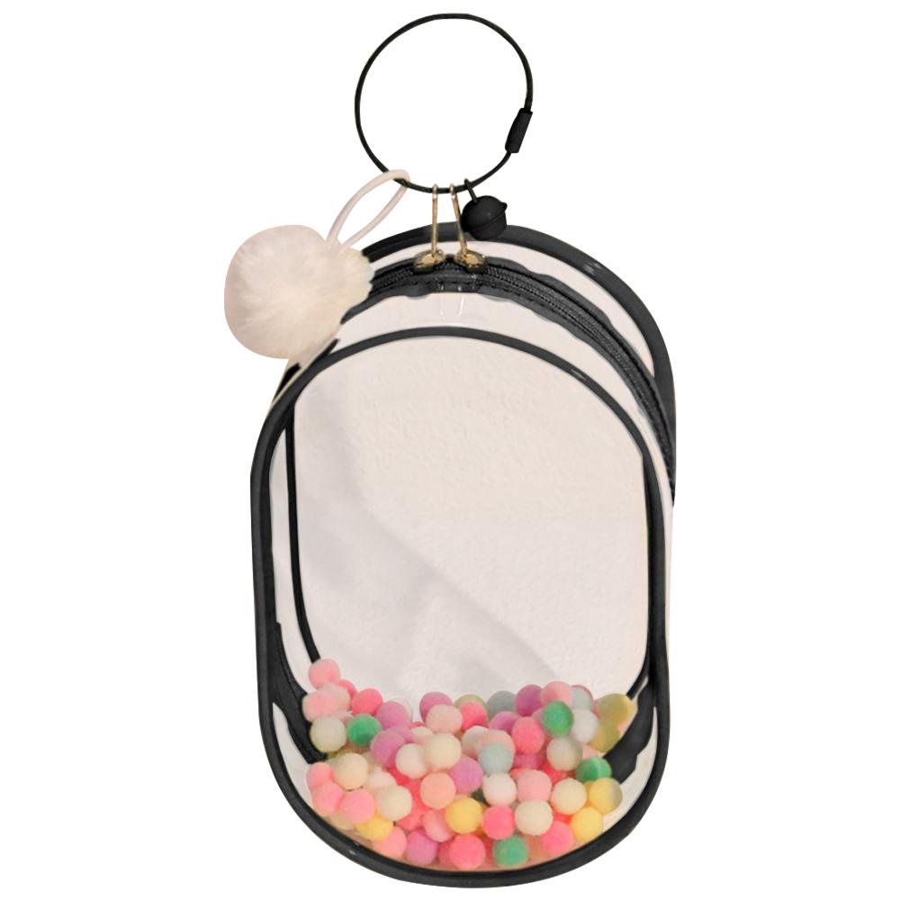 

Маленькая подвесная сумка для хранения кукол BlindBox, прозрачная сумка для демонстрации фигурок, водонепроницаемый органайзер для кукол, прозрачная коробка для хранения кукол BlindBox чёрный