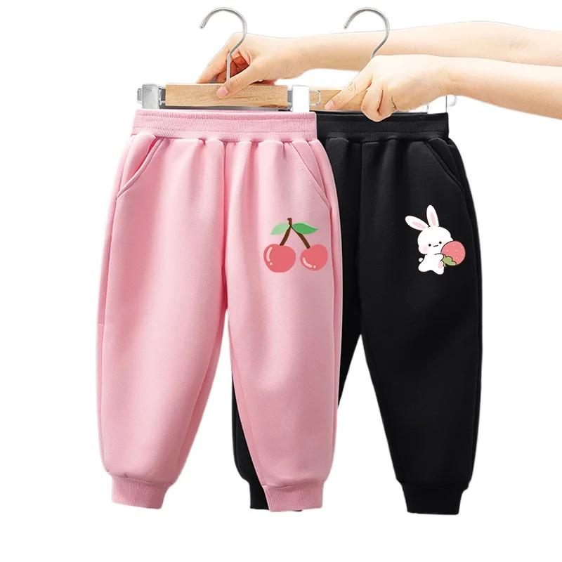 Barnkläder Barnkläder Casual Barnbyxor Modebyxor för Barn Söta Mjukisbyxor 2-delat Set Flickbyxor