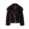 Dame Faux Pelsfrakke Vinter Chic Oversized Revers Smal Pasform Kunstig Mink Jakke Urban Elegant Ydertøj