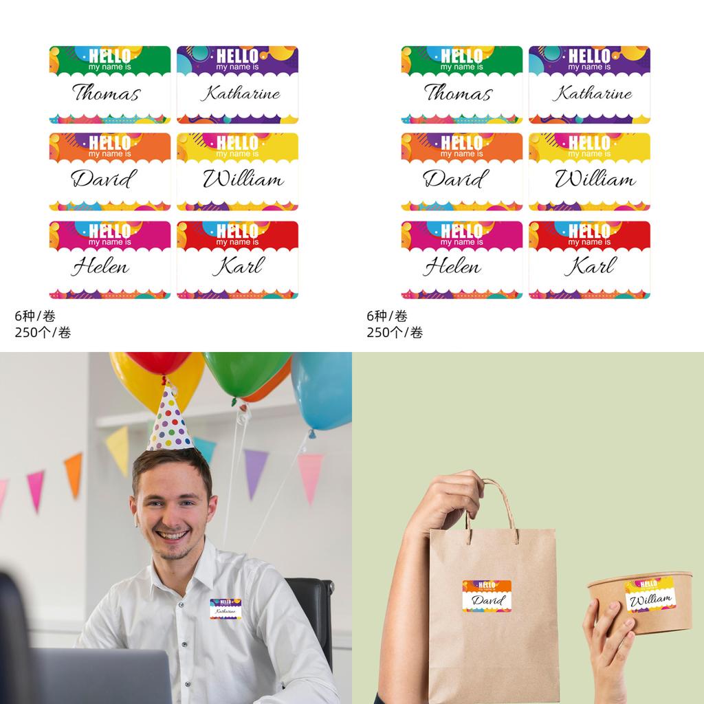 Bunte Cartoon-Namensaufkleber Rollenetiketten Perfekt für handgefertigte Geschenke und zum Versiegeln