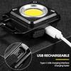 Mini LED Flashlight USB Rechargeable LED Light 4 Modes Keychain Work Light Small Pocket Light Corkscrew Emergency Work Lights