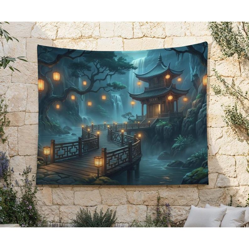 Lantern Path tapestry 75x100 чёрный