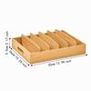 Adjustable Dividers Bamboo Storage Box Multifunction Kitchen Utensil Holder  Household