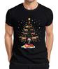 Horses Christmas Tree Gift Rider Xmas Star Snow Mens T-Shirt-