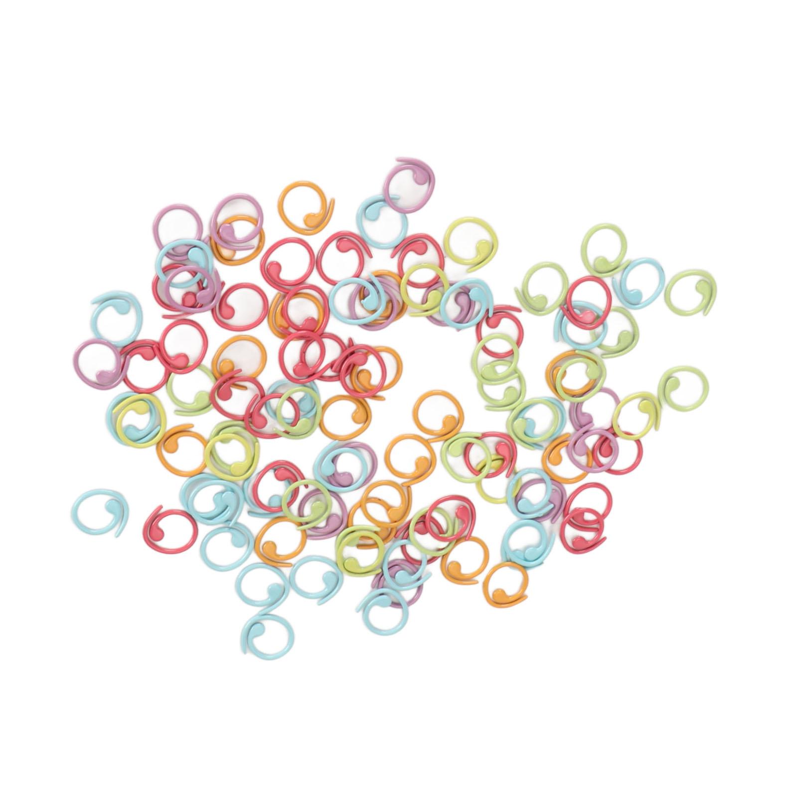 

100pcs Stitch Ring Markers Multipurpose Metal Colorful Crochet Stitch Markers for DIY Handcrafts
