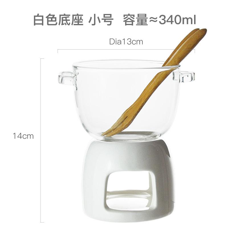 

Бытовая посуда для подогрева шоколада, стеклянная миска, плавильный горшок для десерта, керамическая кружка для подогрева свечей, бытовая посуда 301-400ml