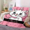 1pc Cute Cartoon Cat Marie Blanket - Soft and Cozy Home Decorative Throw for Room Decoration