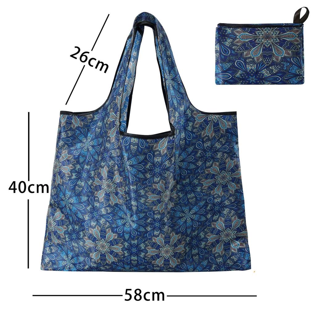 Borsa della spesa pieghevole Borsa della spesa da viaggio riutilizzabile Borsa ecologica con una spalla per viaggio Borsa tote con stampa di cactus dei cartoni animati