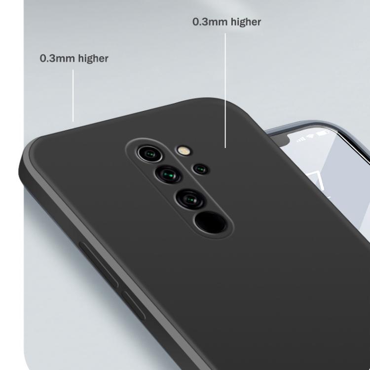 Dla Xiaomi Redmi Note 8 Pro Jednolity Kolor Imitacja Płynnego Silikonu Prosta Krawędź Odporne na Upadki Pełne Pokrycie Etui Ochronne