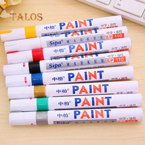 TA 12 Farben Wasserdicht Auto Reifen Reifen Lauffläche Gummi Metall Permanent Farbe Marker Stift Zubehör