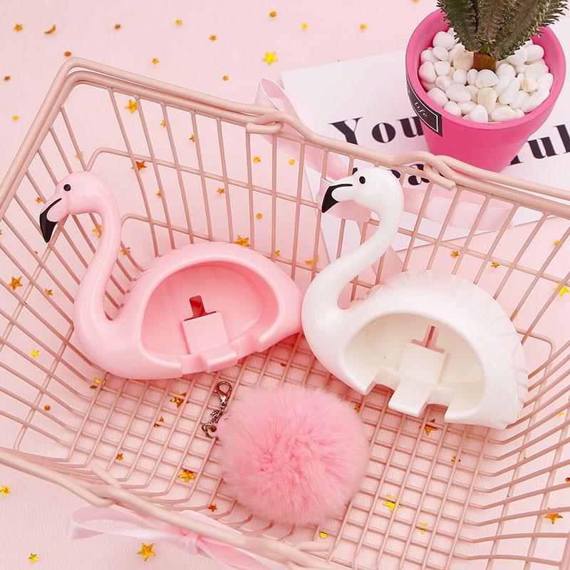 Flamingo Shaped Toothbrush Holder Rack Organizer Suction Stand Toothbrush Holder Bathroom Accessories Set Kids Storage Rack