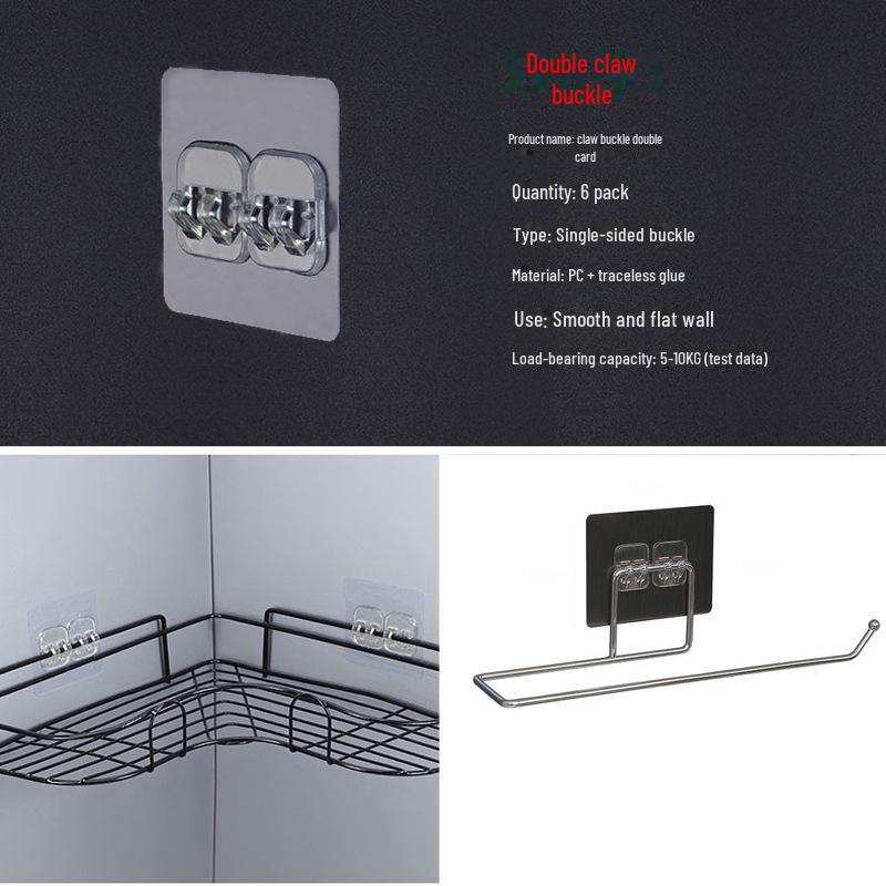 Transparent Adhesive Hook: Nail-Free, Strong Hold, Traceless, Snap-On Suction Hook