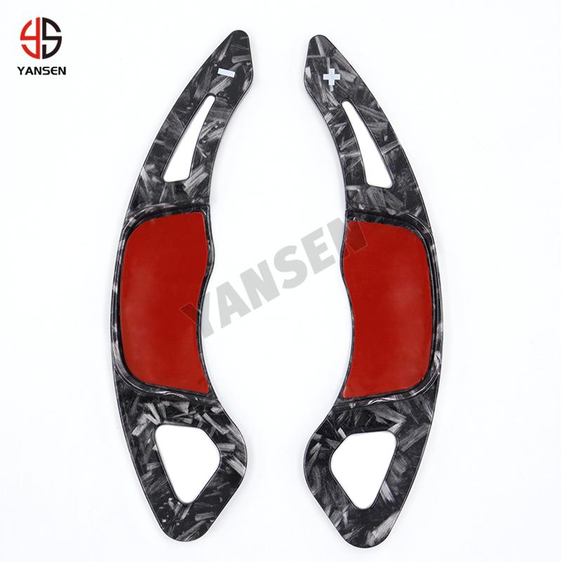 Black Carbon Fiber Steering Wheel Shift Paddle Extension Shifters For VW Golf 7 Mk7 R-Line GTI 2013-2018 Accessories