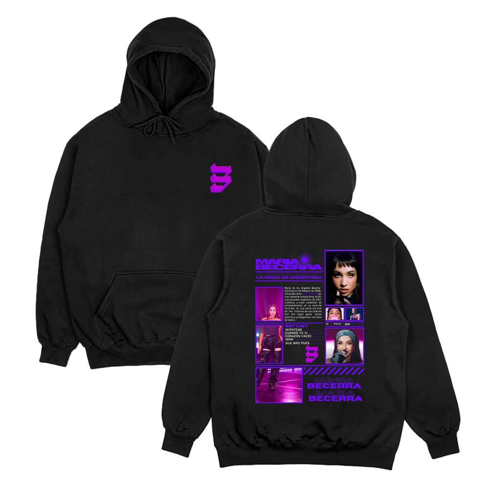 María Becerra LA NENA DE ARGENTINA Album Hoodie Graphic Sweatshirt Unisex Vintage Hip Hop Pullover