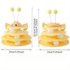 Cat toy bee amusement board becomes a fun toy for young cats to entertain themselves. Cat spinning wheel toy is a great tool for relieving boredom