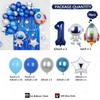 56pcs Children's Birthday Party Outer Space Astronaut Theme Party Balloon Set Aluminum Film Digital New Year Scene Decoration