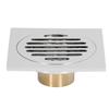 Shower Floor Drain Stainless Steel Copper Electroplated Round Lid Large Discharge Draining Part for