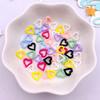 200PCS Mix Colorful Candy Colored Hollow Heart Nail Art Flat Back Scrapbook DIY Wedding Valentine's Day Accessories Decor Crafts