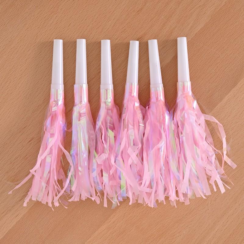 Colorful Tassel Blowing Dragontoy Whistle Birthday Party Wedding Decoration Festival Party Atmosphere Cheering Photography Props