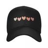 Cream, Pink, Red Heart Line Baseball Cap Custom Cap Golf Cute Hip Hop Unisex Women's