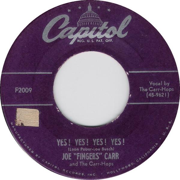 

7inch Record JOE FINGERS CARR THE CARRHOPS Noodlin Rag F2009 Capitol Records US Pop Used